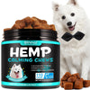 Hemp Calming Chews for Dog Anxiety & Stress Relief Treat Dry Dog Food Snack treats, Suit For All Breeds Dogs (SALMON,110 Chews)