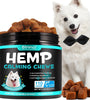 Hemp Calming Chews for Dog Anxiety & Stress Relief Treat Dry Dog Food Snack treats, Suit For All Breeds Dogs (SALMON,110 Chews)